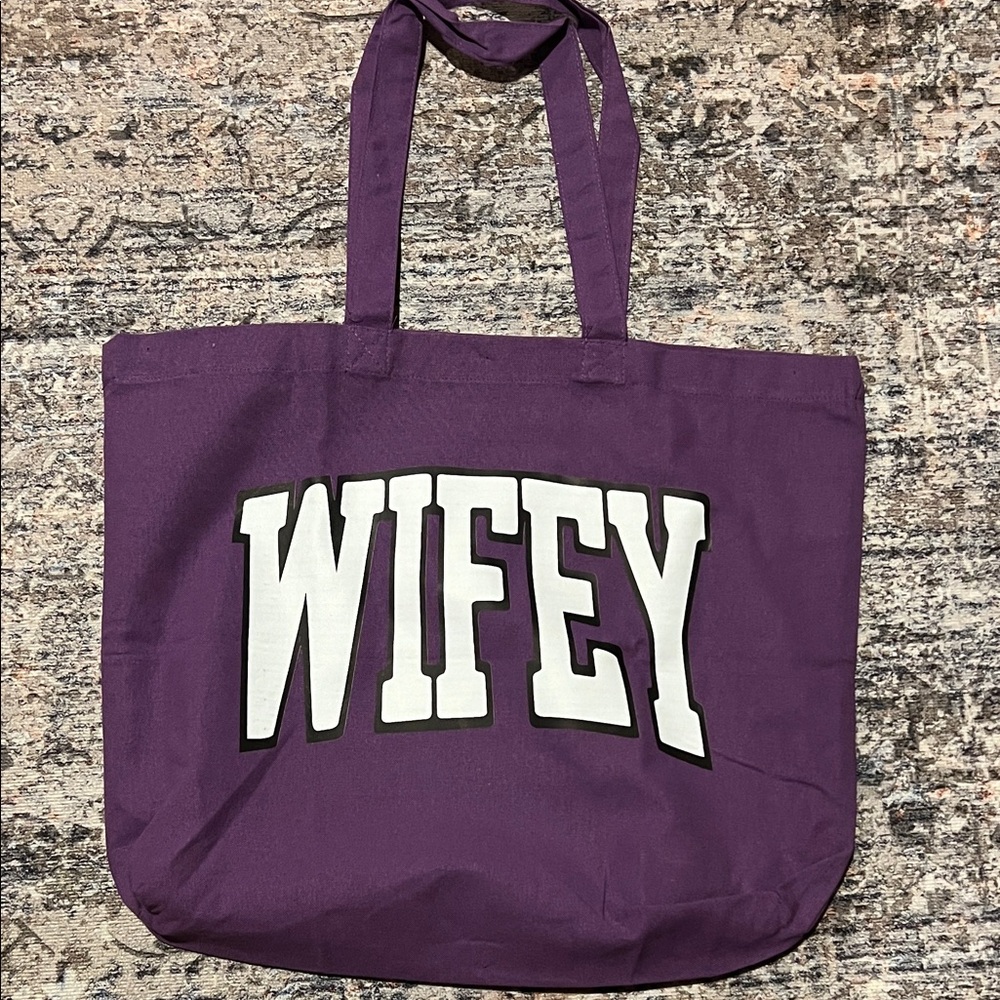 Purple Wifey Tote Bag